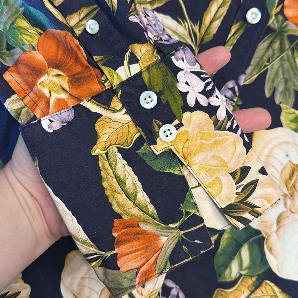 Chico's Floral Button Down Dress Shirt - Picture 4 of 6
